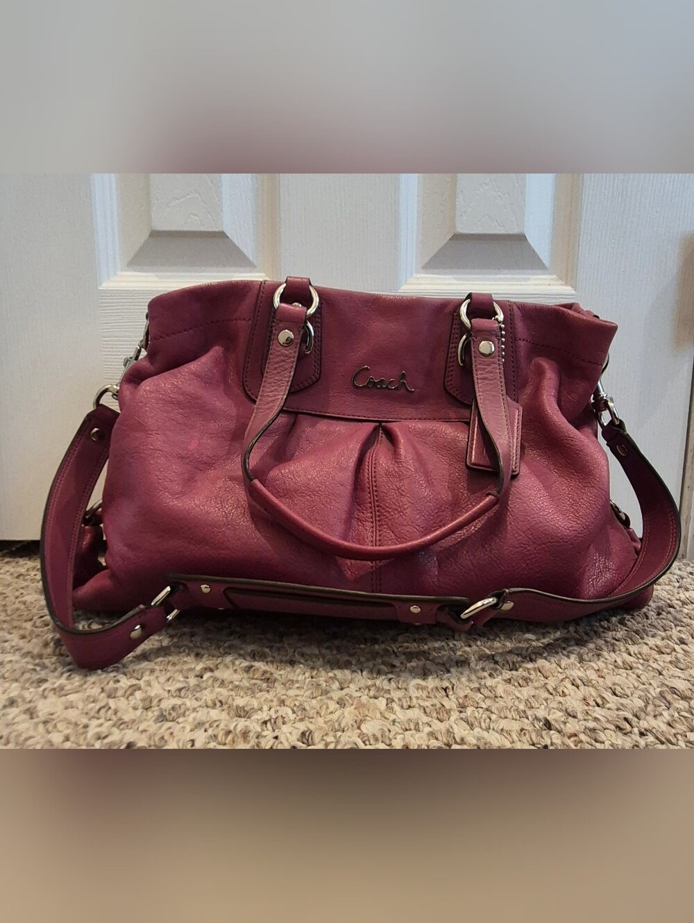 Coach C1282-F15513 Shoulder Bag – Dark Rose Pink
